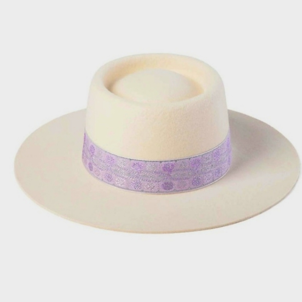 Lack Of Color Cream and Lavender Hat - Picture 2 of 12